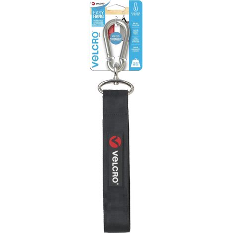 Heavy-Duty Black Velcro Self-Adhesive Hook and Loop Belt with Extra-Strong Buckle (813 mm x 25 mm) – 1 Piece