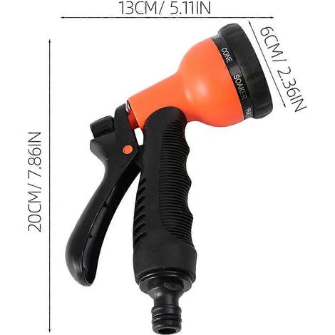 Water Hose Pressure Nozzle Heavy Duty Garden Hose Nozzle Anti-Leak High Pressure Spray for Car Wash Cleaning Lawn and Garden 1Set (1/5)