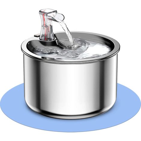 Cat and Dog Water Fountain, Ultra Quiet Cat Water Dispenser, Automatic Stainless Steel Pet Fountain (1/5)