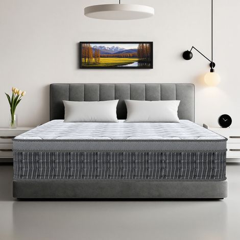 YIDATONG Matelas 160x200 cm - Épaisseur 26 cm - Luxe - Extrêmement - Durable - Respirante - Fermeté Moyenne - Literie - Matelas Memoire De Forme - Noyau à Ressort indépendant - Ergonomique - 7 Zones (1/5)