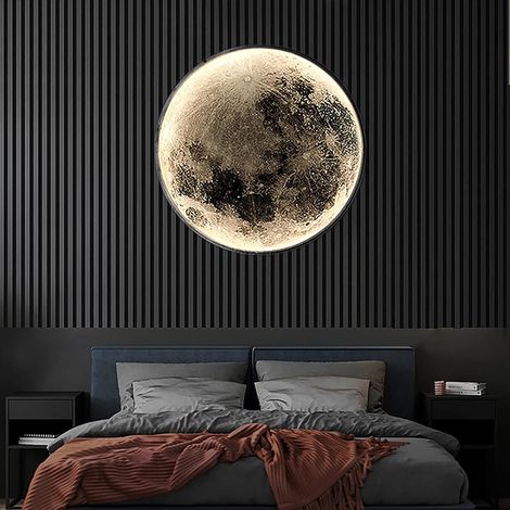 Innenwandleuchte Moderne LED Wandlampe 15W Kreis Design 6500K Schwarz Schlafzimmer Wohnzimmer 24 CM (1/5)