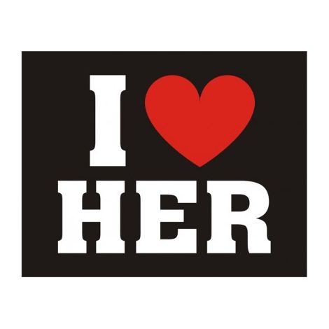 Pegatinas para zapatos "I LOVE HER" - 2 unidades, 1 paquete (1/2)