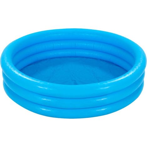 Blue Inflatable Children's Swimming Pool with 3 Rings, 147x33 cm, Capacity 330 Liters, High Quality Durable Vinyl - Round Swimming Pool for Children and Babies ideal for Garden, Terrace and Outdoor Pa (1/5)