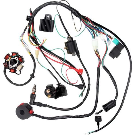 Faisceau de câblage Kit d'allumage pour quad de démarrage électrique chinois 50 cc, 70 cc, 90 cc, 110 cc, 125 cc (1/5)