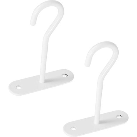 Crochets de plafond pour plantes suspendues, lot de 2, en fer blanc, pour plantes d'intérieur et d'extérieur (1/5)