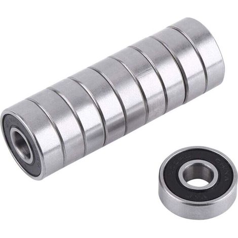 10 Pièces 608-2RS Roulements à Billes roller Longboard Convient pour ABEC Utilisé pour les patins les planches à roulettes les scooters（8 mm x 22 mm x 7 mm） (1/4)