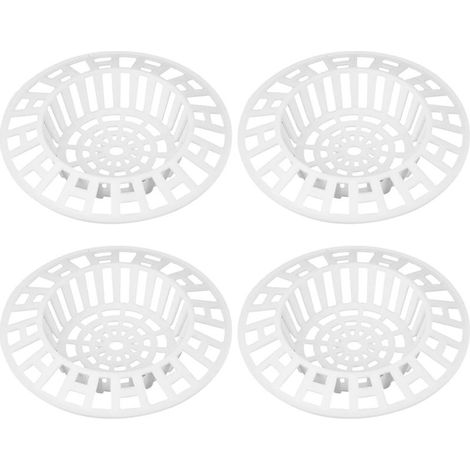 Crépine d'évier en plastique pour cuisine et salle de bain – Blanc (lot de 4) (1/5)