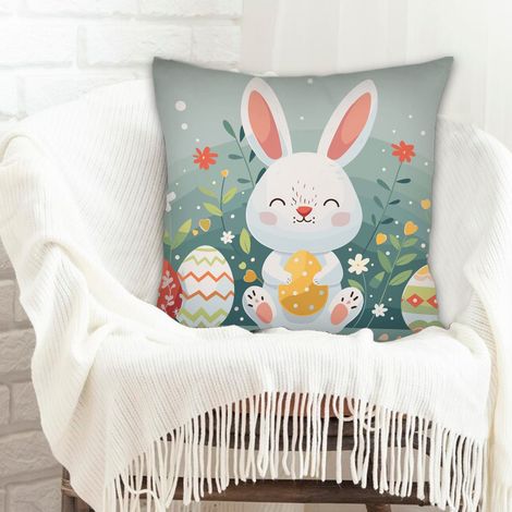 Housse de coussin carrée standard 45x45cm résistant aux tachespour la Saint-Valentin, mariage, anniversaire (1/5)