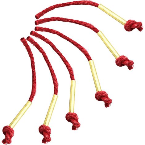 Lot de 6 Mèches D'allumage Imperméables en Corde de Chanvre avec Manchon en Alliage D'aluminium, Allume-feu Rapide et Résistant à Haute Température pour Randonnée et Camping (1/5)