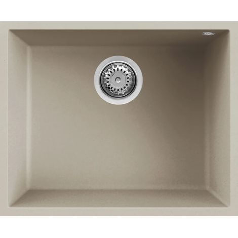 Lavello QUADRA 105 54x44 1 vasca CHAMPAGNE 95 SOTTOTOP (1/2)
