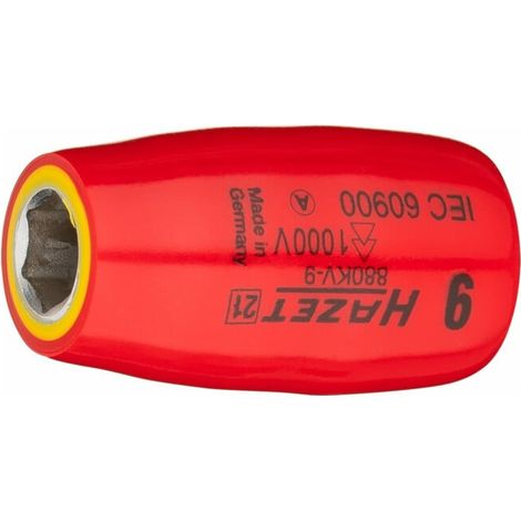 Jeu de clés à douille hexagonales 880KV-9 Carré creux 10 mm (3/8 pouce) Hexagone extérieur profil de traction 9 mm HAZET (1/4)
