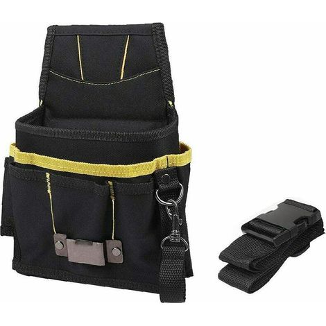 Ceinture à outils de ceinture sac de taille Sac de travail Organisateur Pochette avec une poche multiple pour les techniciens d'électriciens, ceinture de poche d'organisateur de travail (1/5)