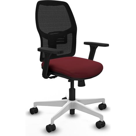 Bürostuhl piqueras y crespo Alfera Kunstleder granate weiß (1/2)