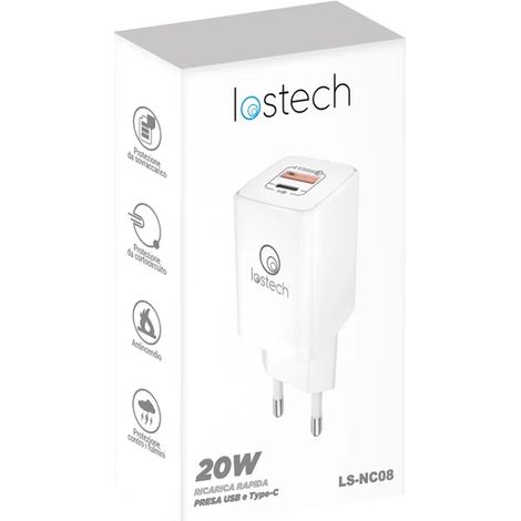 Caricabatteria Smartphone Ls NC08 Lostech 230 V 2 Pezzi (1/2)