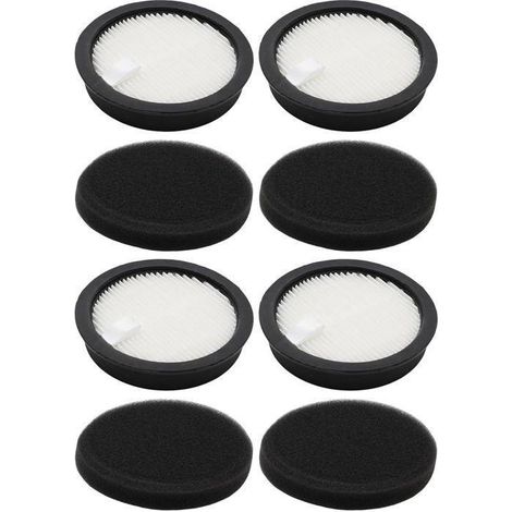Packung mit 8 Ersatz-HEPA-Filtern für den kabellosen Staubsauger Laresar Elite 3, bestehend aus 4 Filtern und 4 Schwämmen. (1/5)
