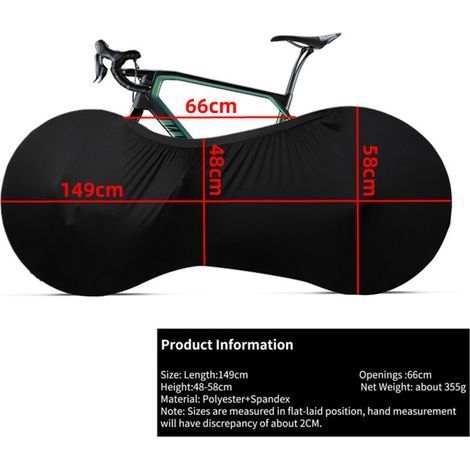 Housse de protection pour vélo, housse de protection pour équipement de protection, extensible, sac de rangement étanche à la poussière pour vélos, VTT, lavable, facile à transporter en plein air (1/3)