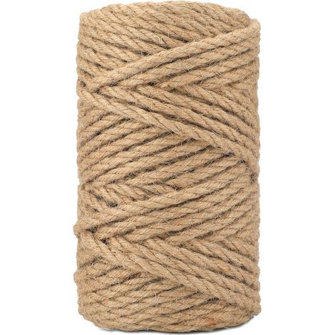 Ficelle de 6 mm × 50 m - Corde pour arbre à chat, pour la réparation et le remplacement du griffoir - pour le bricolage, le crochet, l'emballage cadeau, le jardinage (1/5)