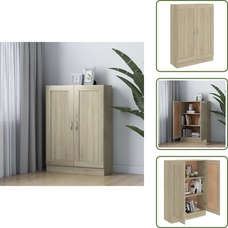 Libreria decorativa - vidaXL Libreria Rovere Sonoma 82,5x30,5x115 cm in Legno Multistrato - Libreria in legno multistrato