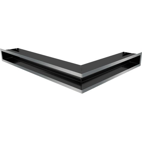 Eck-Lüftungsgitter LUFT links 76,6x54,7x9 Edelstahl (1/5)