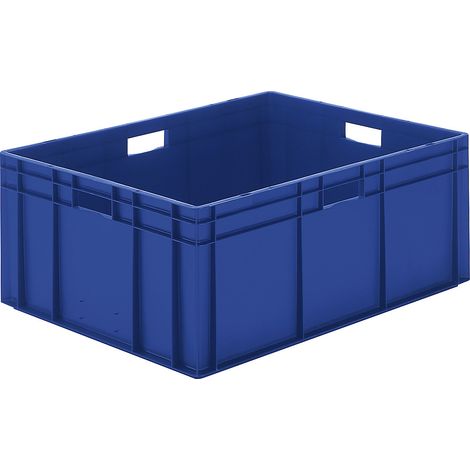 LA-KA-PE Bac de transport empilable L800xB600xH320mm - TK800/320-0 BLEU
