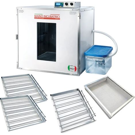 Couveuse + 2 Tiroirs caille à poule + 1 Tiroir oeufs oie + 1 Panier d'éclosion + 1 Kit humidification (1/5)