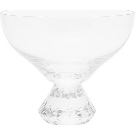 Saladier sur Pied Diamant en Verre Transparent pour Salades et Fruits 22,5 x 22,5 x 16,5 cm - PANGIVO (1/3)