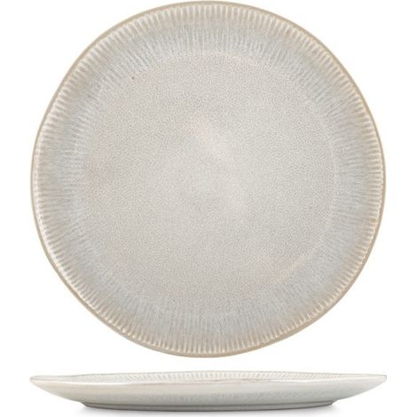 Plato llano Yucatan bianco 27 cm