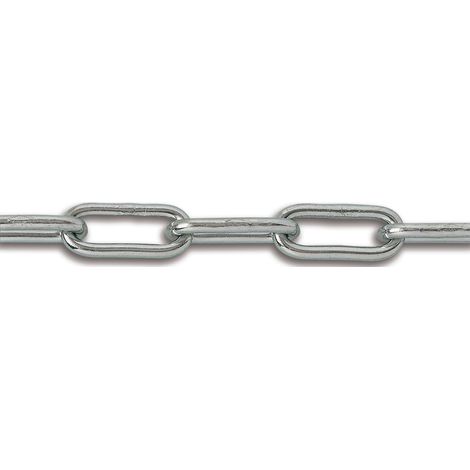 Cadena chapuis long straight acero galvanizado 4.5 mm 25 m (1/2)