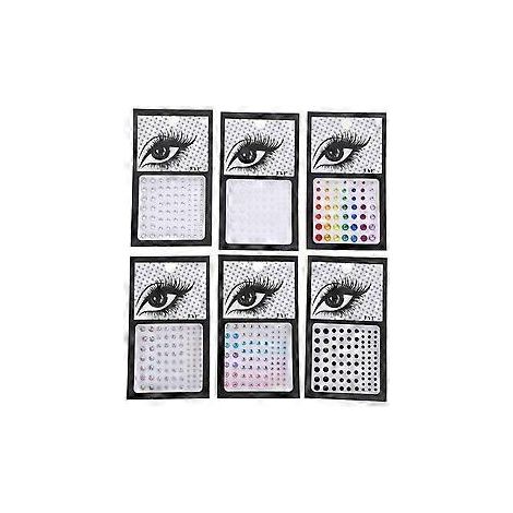 feuilles d'autocollants pour le visage, autocollants brillants en acrylique pour le corps, autocollants bijoux pour le visage (1/2)