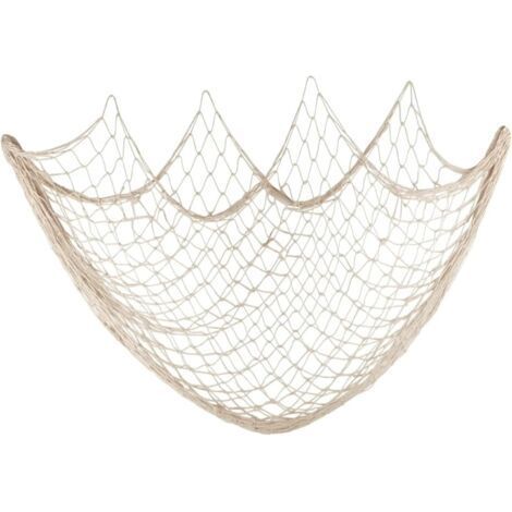 Filet de Peche Decoratif, Décoration Murale Plage, Méditerranéen Style Maison, Décoratif Extérieur Mer Poisson Decoration, pour de Photographie Fête Plage 100cm × 200cm (1/5)