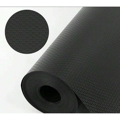 Waterproof and non-slip black drawer liner - 30 x 300 cm - EVA material - Cuttable - Non-stick (1/5)