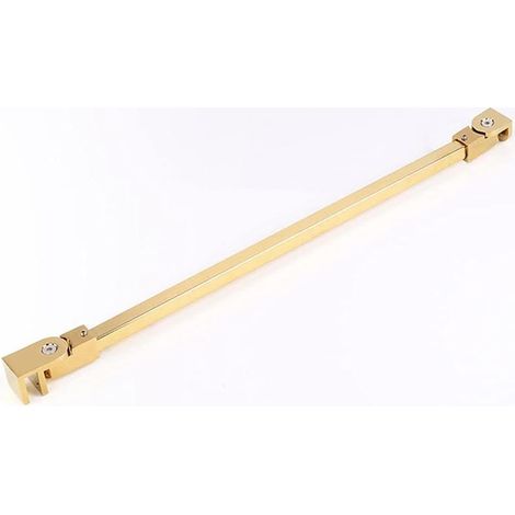 Barre stabilisatrice douche - 1 pièce - Acier inoxydable doré - Angle réglable 180° - Pour paroi verre 8-10mm - 57,5 cm (1/4)