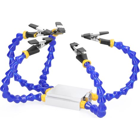 Étau d'établi avec bras flexible, pince en alliage d'aluminium, support pour fer à souder, réparation de circuits imprimés, clip universel auxiliaire, outil troisième main (1/5)