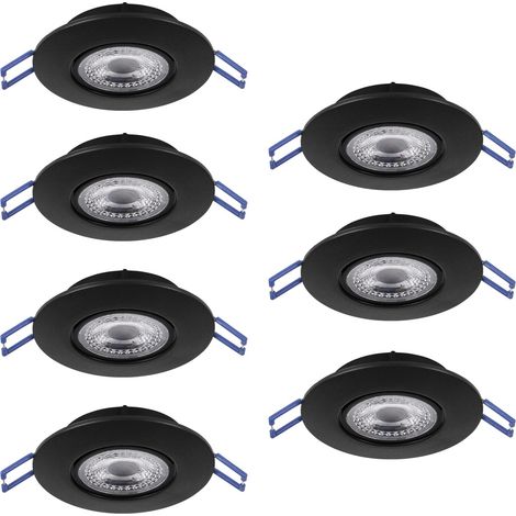 Faretto Incasso Moderno Gedrez Plastiche Nere Trasparente Led 4,9W 3640Lm