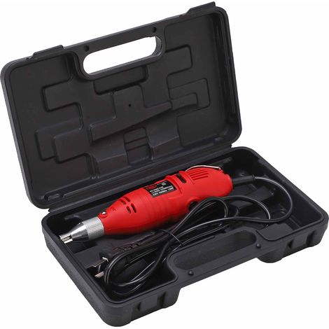 Meuleuse à dents électrique porcelet, machine à limer dents vétérinaire alliage aluminium, 130W 8000-32000 tr/min 22cm 874g, kit 1 outil 4 têtes 1 manche 2 accessoires 2 ressorts, norme chinoise (1/5)