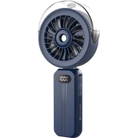 Ventilador portátil con función de nebulización para llevar alrededor del cuello, ideal para viajes al aire libre (azul, 11847225 mm). (1/5)