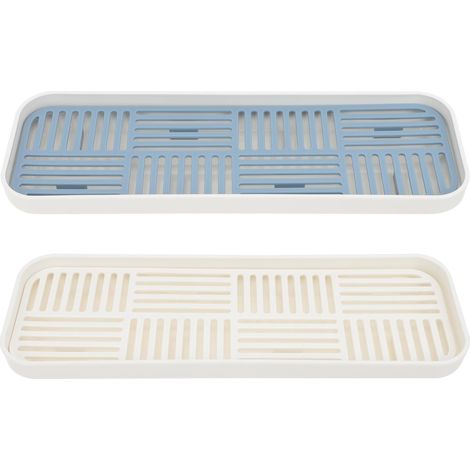 Plateaux Rectangulaires à Double Couche Fonction D'égouttage et Rangement Lot de 2 en Pp pour Thé pour Hôtels et Fêtes Spéciales (1/5)