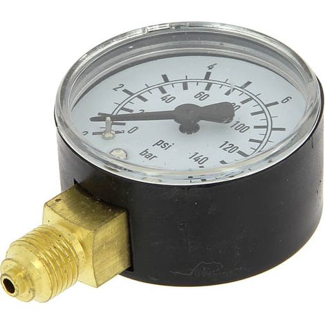 Jetly – Manomètre à cadran sec 50mm – Plage 0 à 10 bars – Raccordement radial mâle 1/4" – Boîtier ABS
