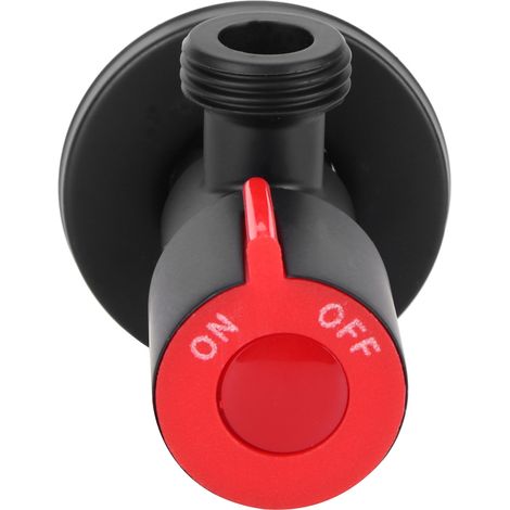 Eckhahn mit G1/2-Gewinde, Absperrventil aus Edelstahl für Bad und WC, einzeln für Warmwasser (1/5)