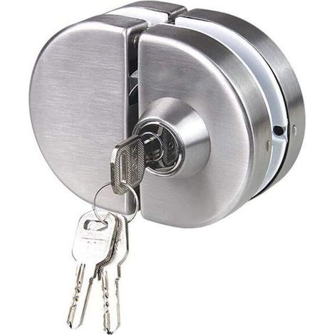CSPARCV Doppeltürschloss aus Edelstahl 304, beidseitig zu öffnende, rahmenlose Türhaken für 10–12 mm dickes Glas (1/4)