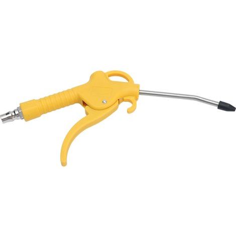 Druckluftpistole aus ABS, Edelstahl und Messing, kurze gelbe Ausblaspistole, pneumatische Reinigungsdüse (1/5)