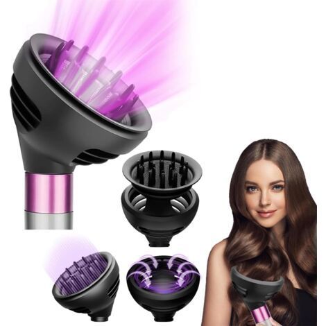 Improved diffuser for Dyson, nozzle for all Dyson curling iron models, connection for diffuser nozzle, gray