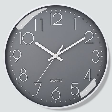 Horloge murale numérique silencieuse de 20 cm (8 pouces) - Décoration intérieure - Horloge numérique cubique à quartz (pile non incluse) (1/5)