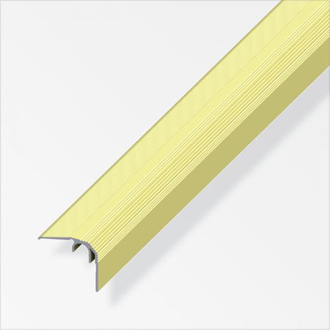 alfer Abschluss-Profil 1 m, 32 x 27 mm Aluminium eloxiert messing Profil (1/2)