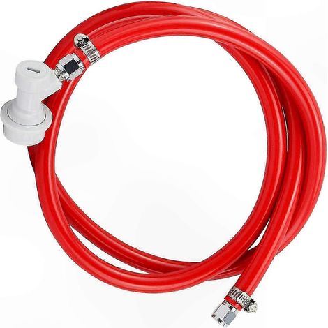 Kit de ligne à gaz rouge 5ft avec raccord rapide 5/16 à bille, pour montage de bière maison (1/5)