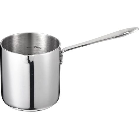 Réchaud à Lait Café Beurre Mini Pot pour Fondre le Beurre avec Bec Acier Inoxydable Tri-Ply 18/10 (370ml/ 12oz) (1/5)