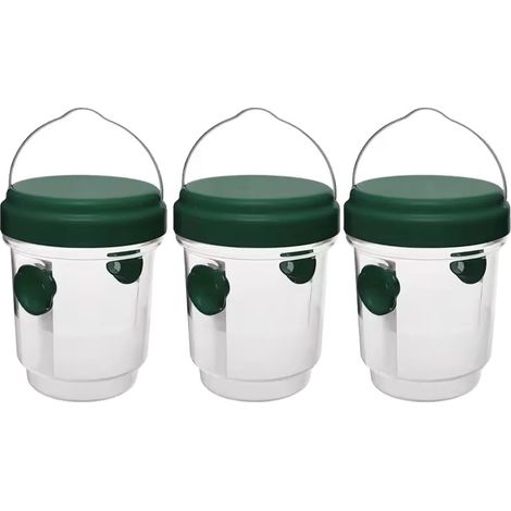 Piège à guêpes, réutilisable, design suspendu étanche, 3pcs-Vert (1/2)