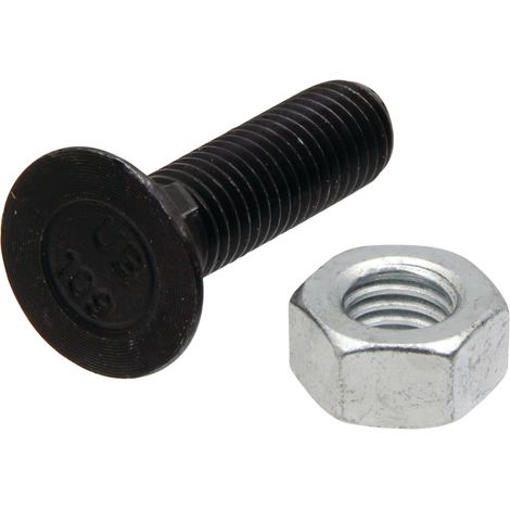 Boulon de charrue avec écrou M12x1,75 longueur 45 mm classe 10,9 DIN 604 pour charrue 1245410