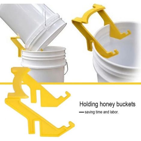 1 support de seau de miel en plastique pour apiculture, support de cadre, poignée de levage, outils pour abeilles (1/5)