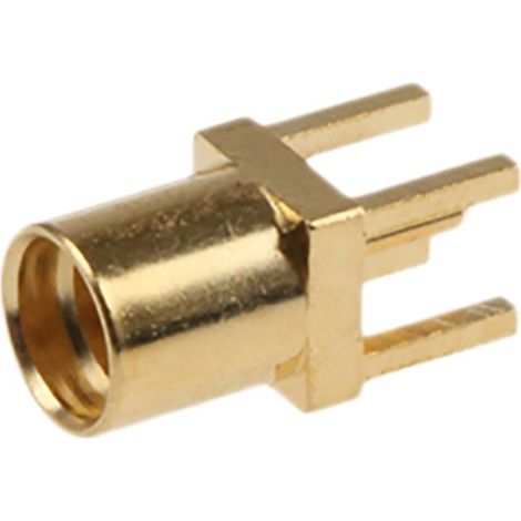Connecteur coaxial RS PRO Femelle Droit, raccordement A souder 50O Montage sur CI ( Prix pour 1 )
